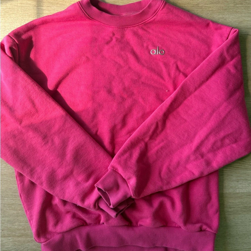 Alo accolade sweatshirt hot pink XS